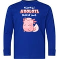 thumbnail image 3 of Inktastic Always Axolotl Questions Cute Curious Axolotl Long Sleeve Youth T-Shirt, 3 of 5
