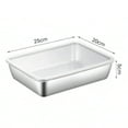 thumbnail image 1 of LEFU Stainless Steel Food Storage Trays with Plastic Cover - Rustproof Baking Pans for Kitchen, Restaurant - Dishwasher Safe - Fast Heating Cooling - Large Size with Cover, 1 of 10