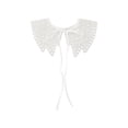 thumbnail image 1 of INSPIRE CHIC Detachable False Collar, Embroidery Mini Cape Neck Ruff Dickey Fake Collar for Blouse White-4, 1 of 5