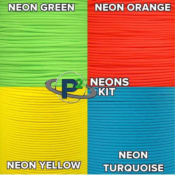 PARACORD PLANET Parachute Cord Combo Kits for Crafting, Camping, Survival, Emergency (Kit Sizes Range from 100 to 800 Total Feet)
