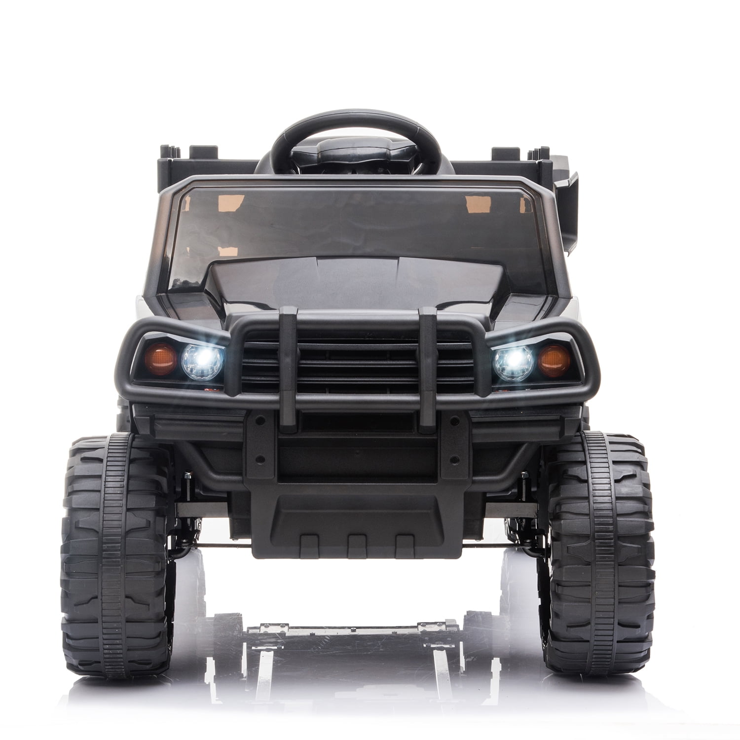 Kepooman Kids Ride on Car with Trailer, 12v Rechargeable Battery Agricultural Vehicle Toy with 2 Speed, USB & Bluetooth Audio Electric Rugged Truck with Rear Bucket for under 13 years Toddler, Black Kepooman Kids Ride on Car with Trailer, 12v Rechargeable Battery Agricultural Vehicle Toy with 2 Speed, USB & Bluetooth Audio Electric Rugged Truck with Rear Bucket for under 13 years Toddler, Black