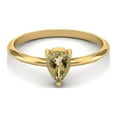 thumbnail image 2 of Lemon Quartz 6x4mm Pear Shape 925 Sterling Silver Gold Vermeil Mother's Day Gift Ring, 2 of 4