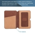 thumbnail image 3 of Uxcell PU Adhesive Phone Wallet On Card Holder RFID Blocking For Smart Phones 4.1" x 3" Light Brown, 3 of 6