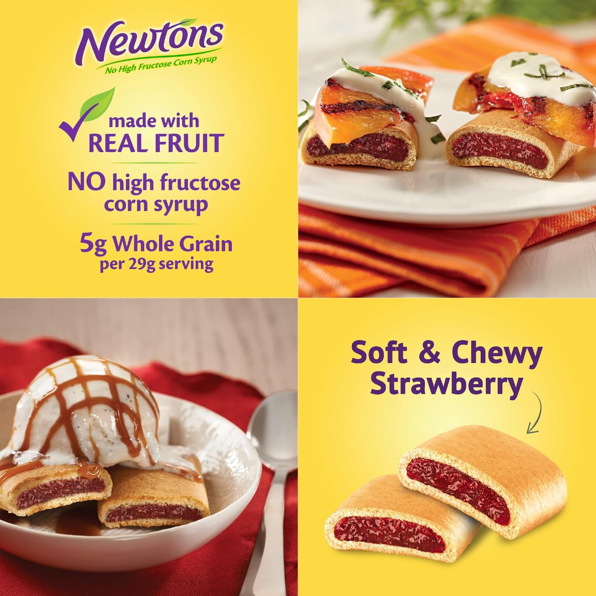 Newtons Soft & Fruit DPF11&nbsp;Chewy Strawberry Cookies 10 Oz (Pack Of 2) - Fig Newtons Cookies - Newtons Cookies Fig Fruit Chewy