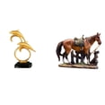thumbnail image 1 of Figura De Delfín Y Caballo De Resina, Moderna Y Realista, Adorno De Escritorio Coleccionable Para El Hogar, La Oficina, La Entrada, El Armario, La Chimenea, La Mesa, La Estantería., 1 of 8