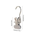 thumbnail image 3 of EGNMCR Bacs de Rangement, Conteneurs de Rangement en Caoutchouc Souple Cintres pour Pantalons Clips Organisateur de Placards Multi-Usage en Acier Inoxydable Antidérapant Sans Trace Clip pour Jupes Jeans Acier Inoxydable Clips, 3 of 6