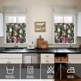 thumbnail image 4 of Pioneer Kitchen Curtains and Valance Set 24 Inch Tier Vintage Floral Rose Curtains Small Drapes for Cafe Living Room Bathroom Farmhouse 3 Pieces Set Rod Pocket, 4 of 6