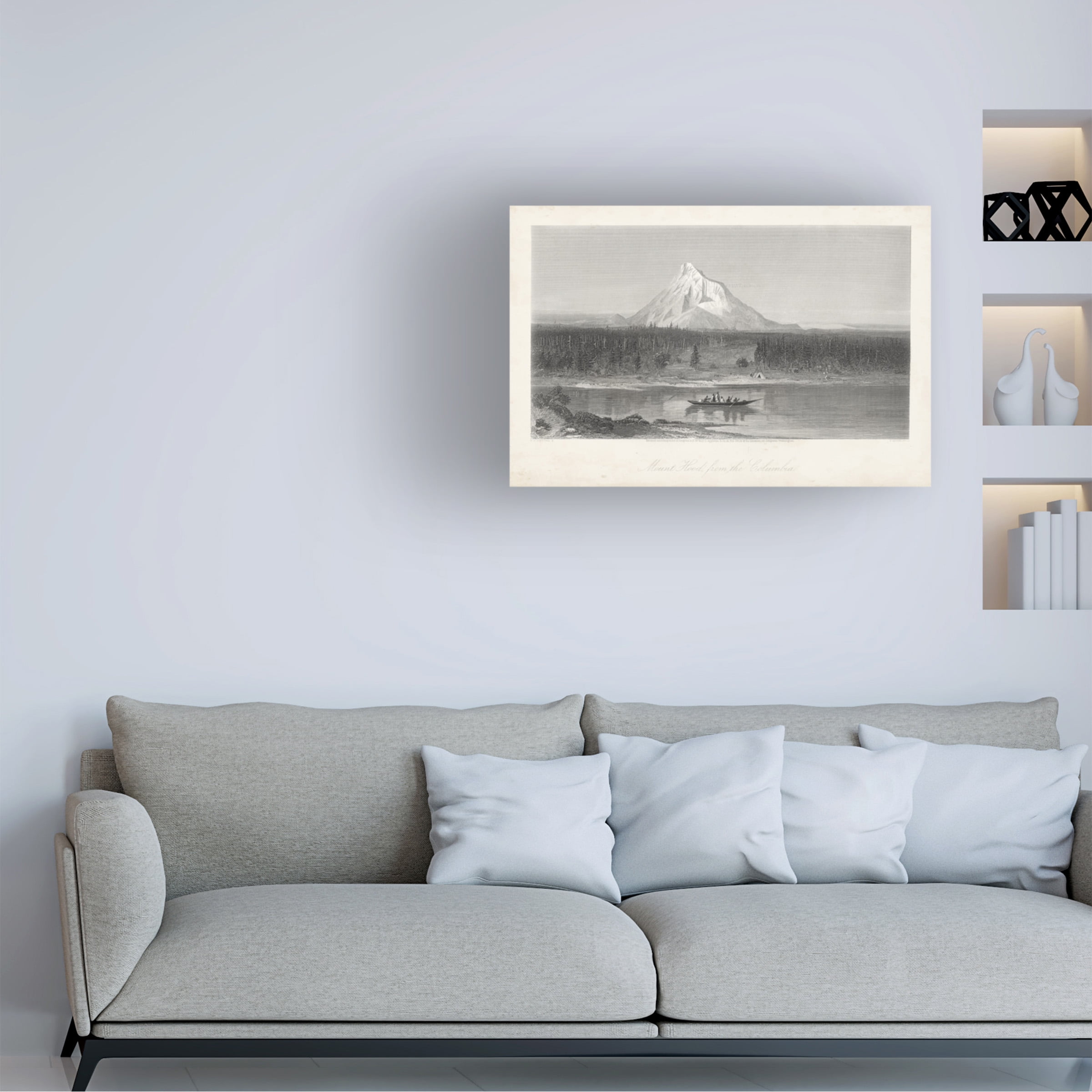 William Cullen Bryant 'Mount Hood From The Columbia' Canvas Art