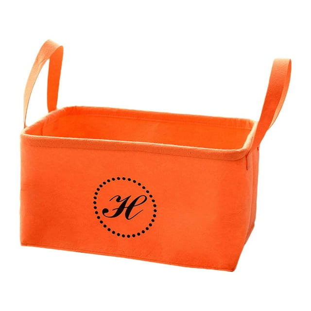 Caja organizadora de juguetes para mascotas, cesta de fieltro para mascotas con asas, cesta de almacenamiento de fieltro grande plegable, cesta para Naranja