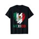 thumbnail image 1 of Camiseta 100 % algodón con diseño de corazón y águila patriótica de la bandera mexicana para amantes de la herencia., 1 of 7
