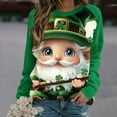 thumbnail image 5 of Saint Patricks Day Outfit Women Cute Gnome Print Shirts Crewneck Long Sleeve Sweatshirt Irish Going Out Tops Green Shirts for Women St Patricks Day, 5 of 7