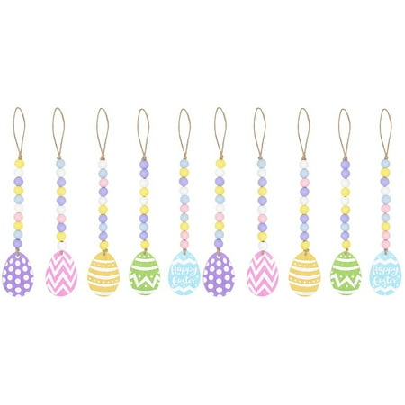 

Bestonzon 10 pcs Easter String Beads Party Decoration Pendants Easter String Beads Pendants