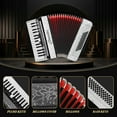 thumbnail image 7 of Accordion - 30 Key 60 Bass Professional Keyboard with Backpack & Strap, Ideal for Beginners, Adults, Students & Music Lovers, 7 of 7