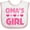 White and Pink, variant on Inktastic Oma's Girl Heart Girls Baby Bib