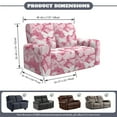 thumbnail image 2 of Xixirimido Recliner Chair Cover, 6-Pieces Stretch Recliner Covers for 2 Seat Reclining Chair Slipcover Loveseat Furniture Protector for Pets Kids, Pink Butterflies, 2 of 8