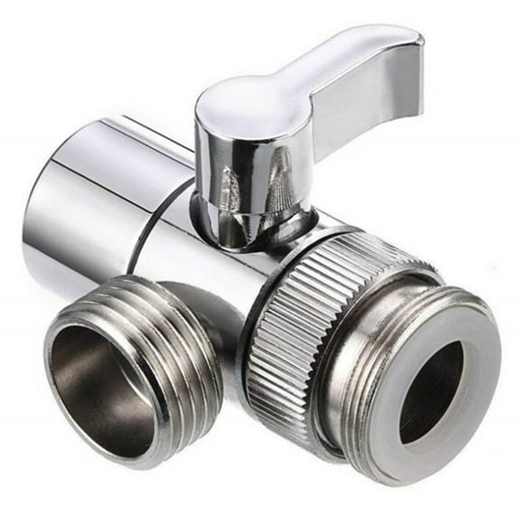 Adapter Faucet Valve Diverter Faucet Diverter Kitchen Sink Splitter Water Tap Connector Diverter Valve Faucet Adapter New Silver