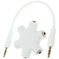 thumbnail image 1 of Shisuyan Hexangular Headphone Jack Splitter 5 Way 6 Port Female Audio Connector Adapter for Phone Music Player PC, 1 of 9