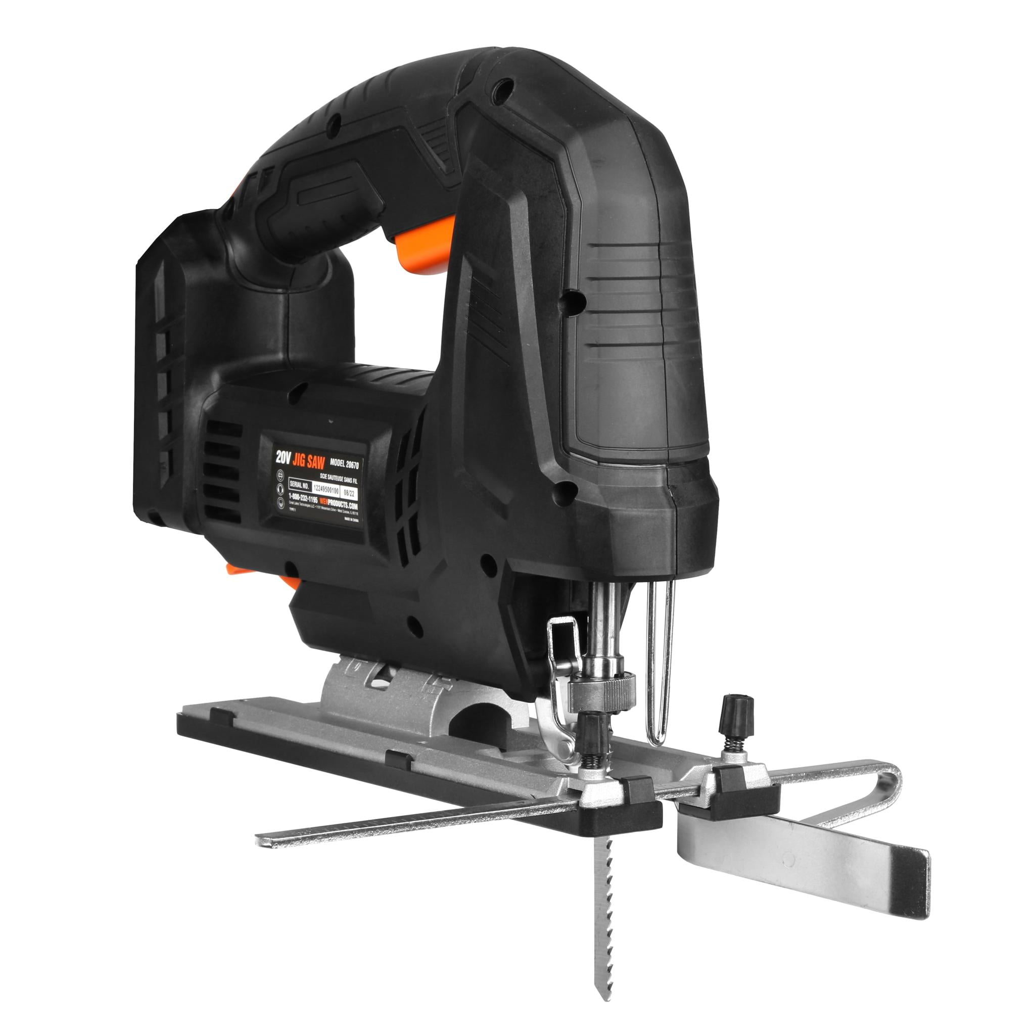 WEN 20V Max Cordless Brushless Auto-Speed Jigsaw (Tool Only – Battery Not Included)