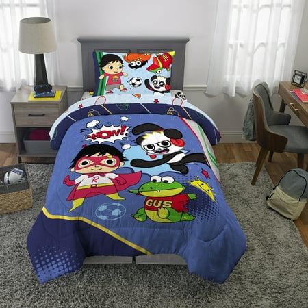 Ryan's World Bed in a Bag, Kids Bedding Set, Ryan's (Best Bedding For Desert Tortoises)