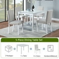 thumbnail image 4 of AYTJHKOL 5 Piece Counter Height  Set  Wooden Kitchen  Set with Square  and 4 Upholstered Chairs  Counter Height Dining  with Crystal Decoration and Chair Set for Kitchen  Dining Room Blac, 4 of 11