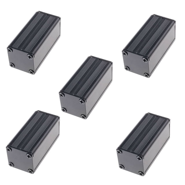 5Pcs Extruded Pcb Aluminum Box Black Enclosure Electronic Project Diy 50*25*25mm for Electronic Projects Power Supply Devices