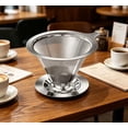 thumbnail image 2 of Pour over Coffee Dripper Reusable Cone Coffee Filter Portable, 2 of 7