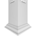 thumbnail image 5 of Ekena Millwork 12"W x 8'H Craftsman Classic Square Non-Tapered Coastal Fretwork Column w/ Crown Capital & Crown Base, 5 of 8