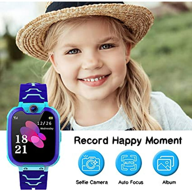 Reloj Inteligente para Ninos SOS Telefono Camara Educativo 16 Juegos Musica Reproductor De MP3 Telefono Inteligente Reloj Inteligente Ninos Ninas Ninos Estudiantes Regalo De Cumpleanos Ideal 4 12 An W...
