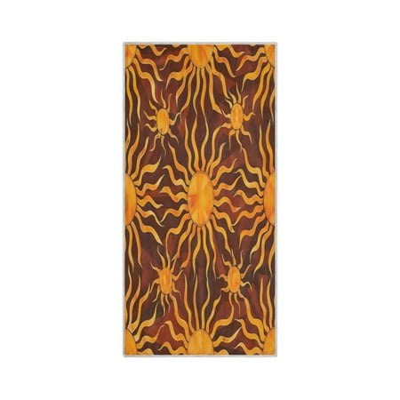 Quick-Drying Towel 30 x 15 Inch Yoga Towels Bath Towels Hand Bath Towels Sport Towel Water Absorption Light Easy to Store and Carry Orange Sun