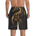 thumbnail image 3 of Kdxio Golden Dragon Tattoo Art Pattern Mens Casual Shorts - Drawstring Summer Beach Sports Shorts for Men, 3 of 5