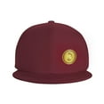 thumbnail image 3 of DouZhe Flat Brim Cap Snapback Hat, Bitcoin Currency Coin Prints Adjustable Red Adult Baseball Cap, 3 of 6