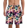thumbnail image 1 of Board Shorts Summer Psychedelic Hawaii Beach Short Pants Men Running Surf Fast Dry Printed Swim Trunks, 1 of 5