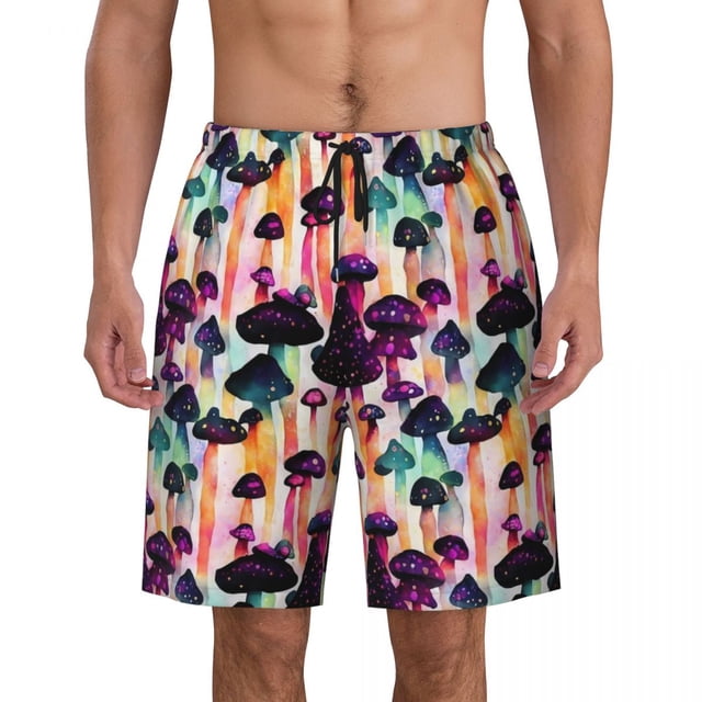 Board Shorts Summer Psychedelic Hawaii Beach Short Pants Men Running Surf Fast Dry Printed Swim Trunks