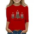 thumbnail image 2 of YUNAFFT T-Shirt à Manches Courtes pour Garçons et Filles 3-12 Ans avec Imprimé Graphique de Noël, Col Rond Décontracté, Haut Extensible Type Coton, Confortable pour le Quotidien, 2 of 4