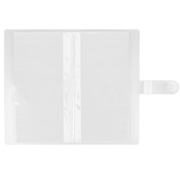 Porta tarjetas de gran capacidad de 3 pulgadas con 3 ranuras, porta tarjetas de crédito, organizador de tarjetas de presentación, carpeta de tarjetas de crédito con ranuras para tarjetas.