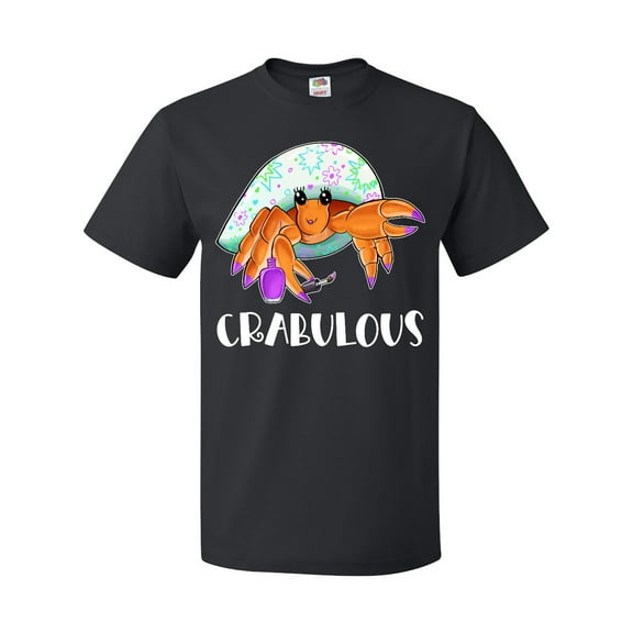 Inktastic Crabulous Cute Hermit Crab with Purple Nail Polish T-Shirt