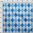 thumbnail image 3 of oneOone Rayon Blue Fabric Argyle Diy Clothing Quilting Fabric Print Fabric By Yard 56 Inch Wide, 3 of 4