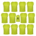 thumbnail image 5 of Athllete DURAMESH Set of 12 - Child Scrimmage Vests/Pinnies/Team Practice Jerseys with Free Carry Bag (Neon Yellow, Small), 5 of 5