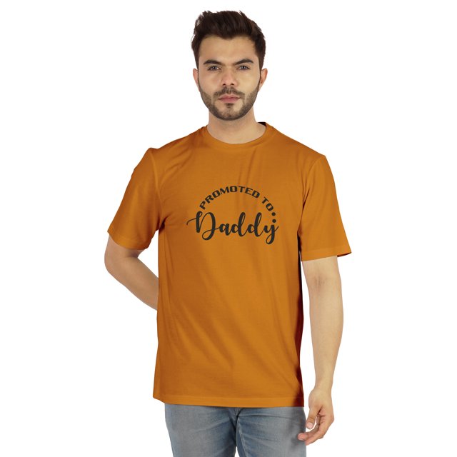 Inkmeso Men's Graphic Printed Promoted To Daddy€ Tshirt Crew Neck Tee For First Time Daddy