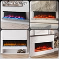 thumbnail image 5 of Mexhom 60” 3 Sided Glass Built-in Electric Fireplace - Multi-Color Flames, Heater, DIY Crystal & Log Set, Smart App & Remote Control, 5 of 8