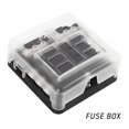 thumbnail image 3 of NUAHRHY 6 Ways Fuse Box 12V/24V Bus Bar Car Marine Fuse Box Holder with LED Indicator, 3 of 11