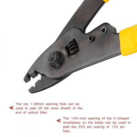 

Fiber Wire Stripper Ergonomic Handle Two Port Wire Stripping Tool For Electrical Maintenance Home Maintenance Machinery Maintenance