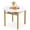 White + Gold, variant on Costway Dining Table for 2-4 People,40” Round Kitchen Table with Storage Shelf&Metal Frame Rustic Brown + Black
