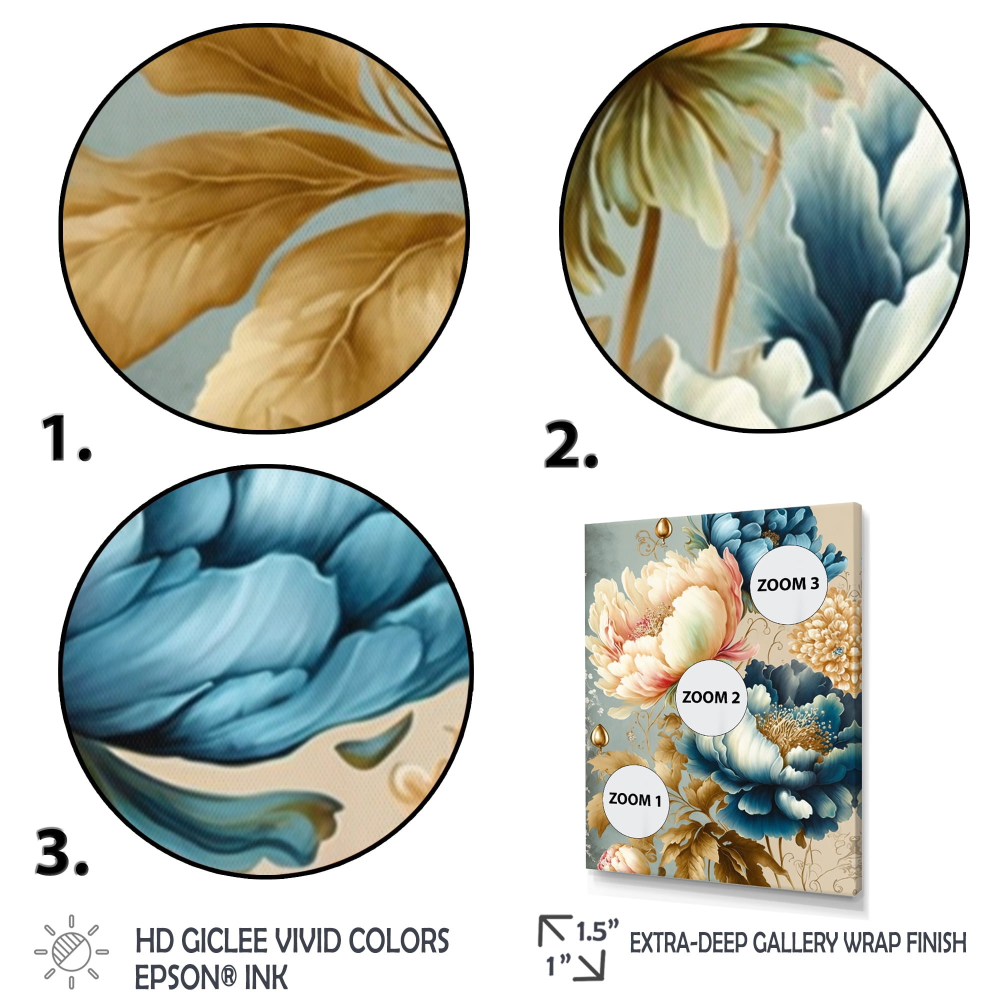 Designart Vibrant Multi-Color Floral Bunch III Canvas Wall Art