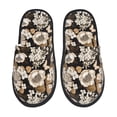 thumbnail image 2 of KLL Retro Hydrangeas Slippers for Women Men House Slip on Indoor Outdoor Bedroom Furry Fleece Lined Ladies Comfy Anti-Skid Rubber Hard Sole-Medium, 2 of 8