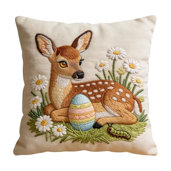 SLYNSHome Spring Throw Pillow Covers Vintage Animal Flowers Pillow Cases Cottagecore Pillow Cover for Couch Sofa Decor