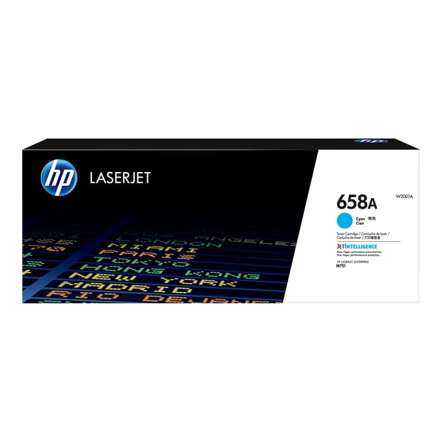 HP 658A - Cyan - original - LaserJet - Cartouche de toner (W2001A) - pour Color LaserJet Enterprise M751dn, M751n