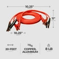 thumbnail image 2 of Master Mechanic 20 Feet 4 Gauge Booster Cable for Roadside Emergency Needs, Red, 2 of 5