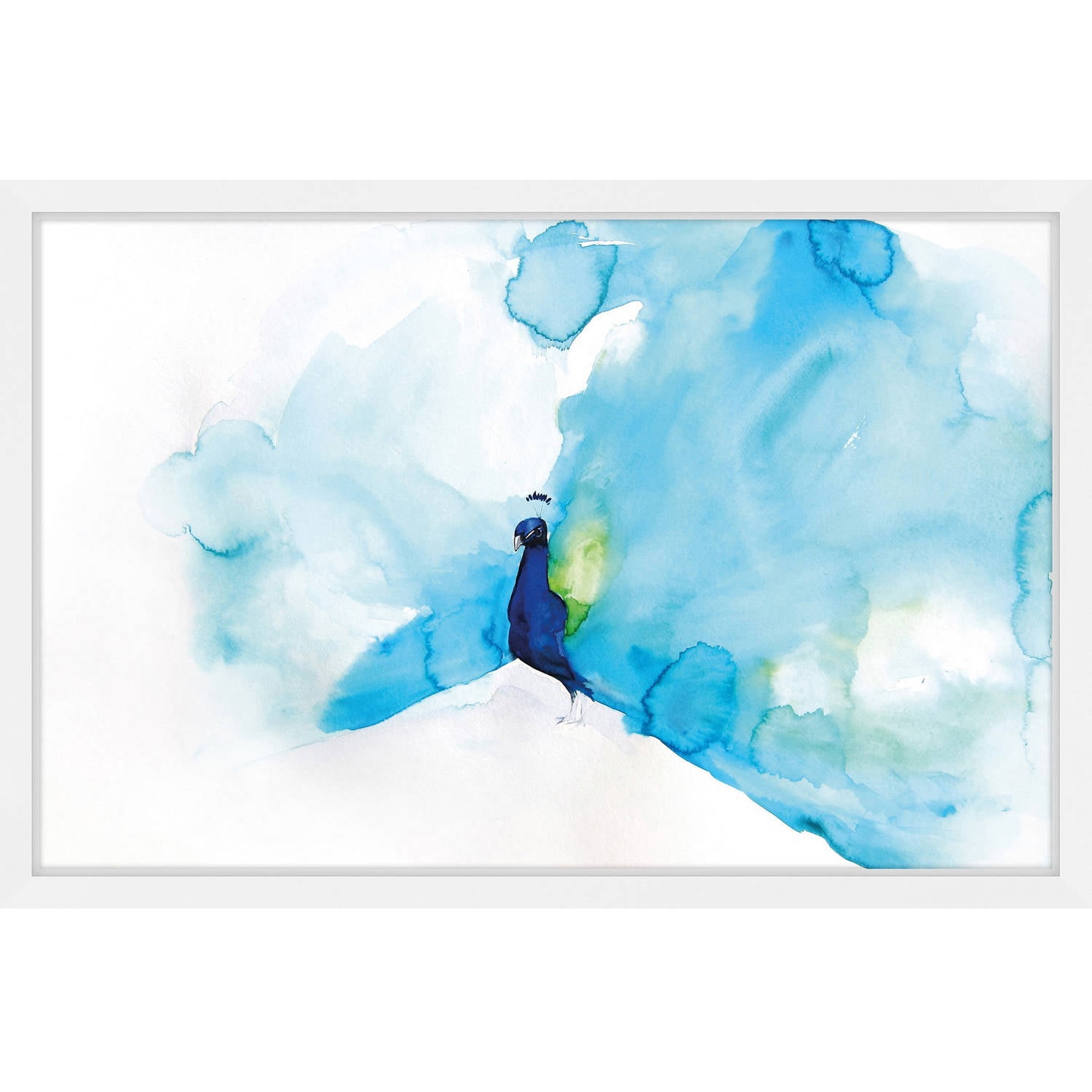 Marmont Hill "Peacock Blue" by Christine Lindstrom Framed Painting Print