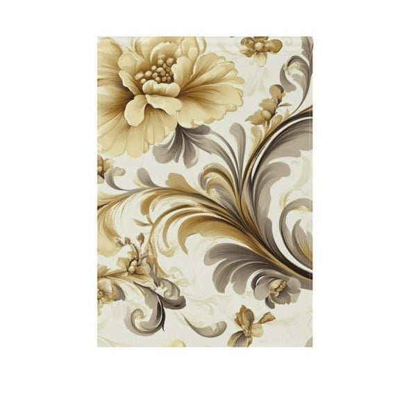 Luxury Retro Flowers Garden Flag 12X18 Double Sided Yard Flags for Outside Outdoor All Seasonal Decoration
